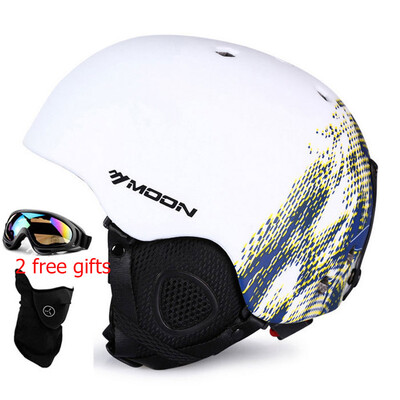 MOON Hot Sale slidinėjimo šalmas Integruotas slidinėjimo šalmas suaugusiems ir vaikams Sniego šalmas, saugus riedlentės slidinėjimo snieglenčių šalmas