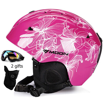 MOON Hot Sale slidinėjimo šalmas Integruotas slidinėjimo šalmas suaugusiems ir vaikams Sniego šalmas, saugus riedlentės slidinėjimo snieglenčių šalmas