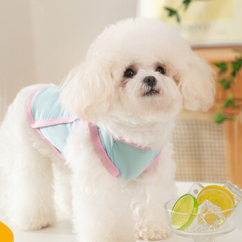 Pet Ice Silk Vest Cool Model Teddy Clothes Тънко дишащо кученце Пуловер Bichon Frise Teddy Едноцветни дрехи