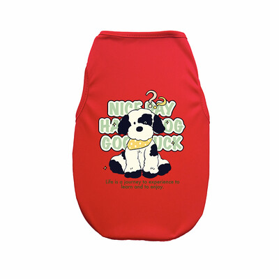 Vestă imprimată fără mâneci pentru animale de companie, câine de talie mică și mijlocie, modă la modă, haine de primăvară și vară, nou