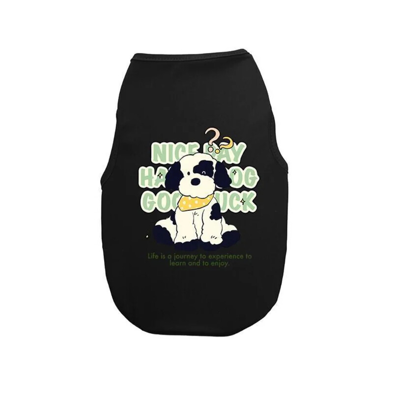 Vestă imprimată fără mâneci pentru animale de companie, câine de talie mică și mijlocie, modă la modă, haine de primăvară și vară, nou