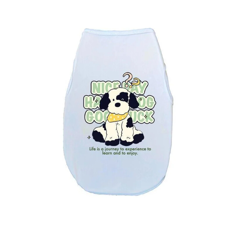 Vestă imprimată fără mâneci pentru animale de companie, câine de talie mică și mijlocie, modă la modă, haine de primăvară și vară, nou