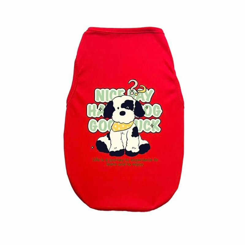 Vestă imprimată fără mâneci pentru animale de companie, câine de talie mică și mijlocie, modă la modă, haine de primăvară și vară, nou