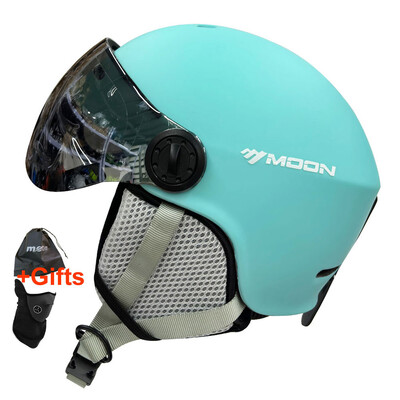 MOON slidinėjimo šalmo akiniai PC+EPS aukštos kokybės slidinėjimo šalmas, saugaus lauko sporto riedlenčių šalmai, slidinėjimo įranga vyrams, moterims