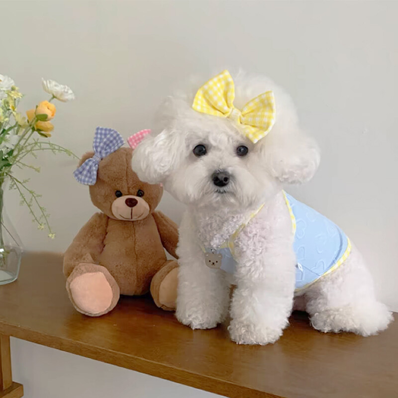 Nyári kutyamellény Aranyos szívmintás ingek Chihuahua Yorkies lélegző vékony mellény macska puha ingek kölyök jelmez kisállat kellékek