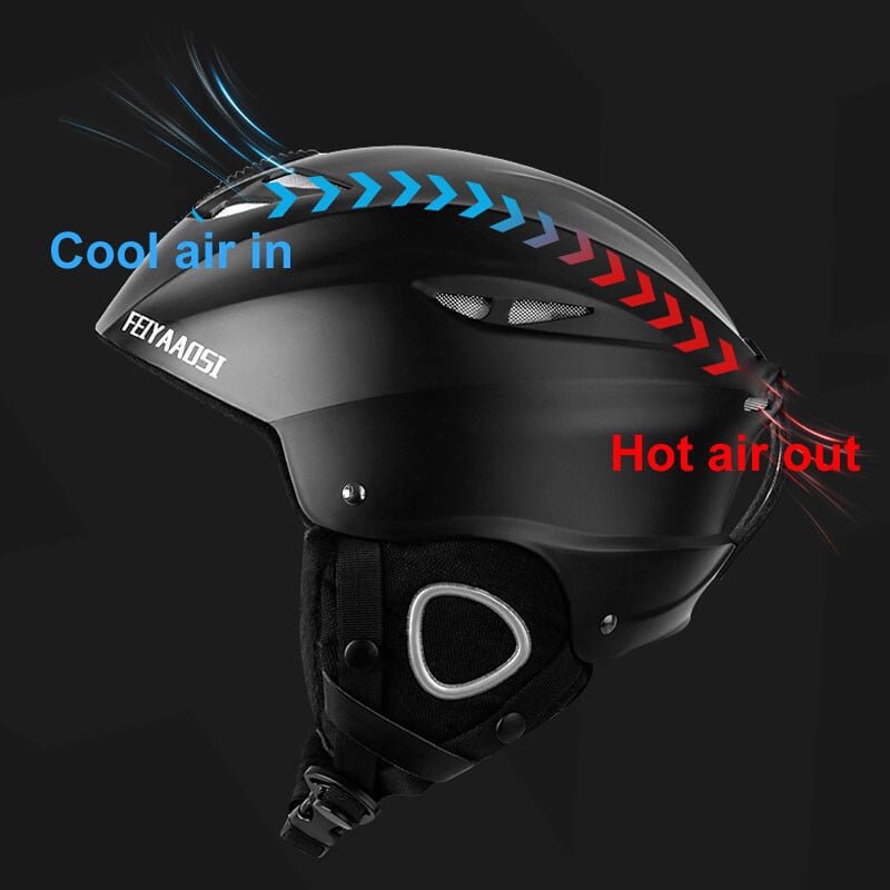 Lauko profesionalus saugos slidinėjimo šalmas suaugusiems, integruotas slidinėjimo snieglenčių snieglenčių šalmas motociklui