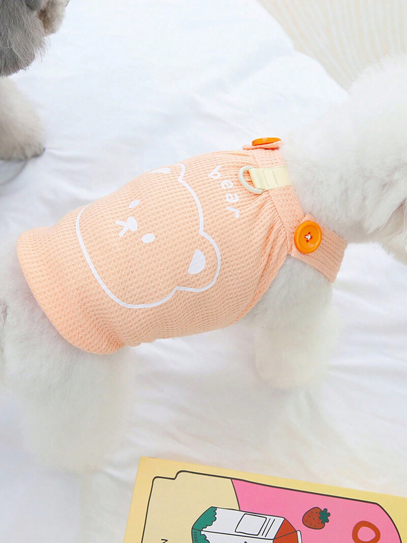 1vnt. Mieli kačių ir šunų rūbai, Vaflinė naminių gyvūnėlių liemenė tinka mažiems ir vidutinio dydžio šunims pavasarį ir vasarą