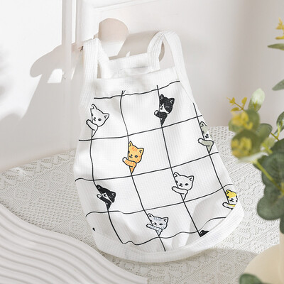Haine pentru câini Sling Slim Primăvară/vară Japoneză și coreeană Pisici pentru animale de companie Respirabil și confortabil Tank Top Materiale pentru îmbrăcăminte