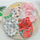 Vasariniai tinkliniai šunų drabužiai dideliems šunims Ploni naminių šuniukų kremai nuo saulės kačių marškinėliai Animacinių filmų šunų liemenių marškinėliai naminių gyvūnėlių reikmenys