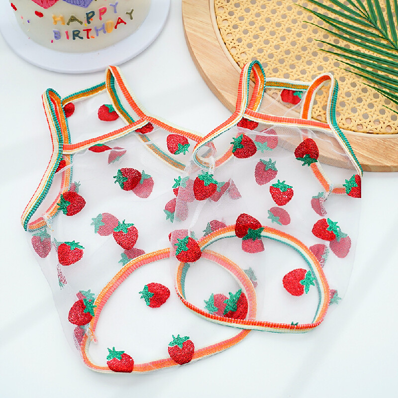 Vasariniai šunų drabužiai Šauni princesės liemenė šuniukui Kvėpuojanti šauni marškinėliai Pomeranian Chihuahua Ropa Perro liemenė Naminiai gyvūnai Drabužiai Katės