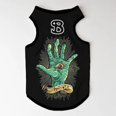 Naujo dizaino animacinių filmų rūbai augintiniams dideliems ir vidutiniams šunims drabužiai apvaliu kaklu, kvėpuojantis megztinis be rankovių naminių gyvūnėlių marginimo marškinėliai XS-6XL