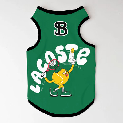 Naujo dizaino animacinių filmų rūbai augintiniams dideliems ir vidutiniams šunims drabužiai apvaliu kaklu, kvėpuojantis megztinis be rankovių naminių gyvūnėlių marginimo marškinėliai XS-6XL