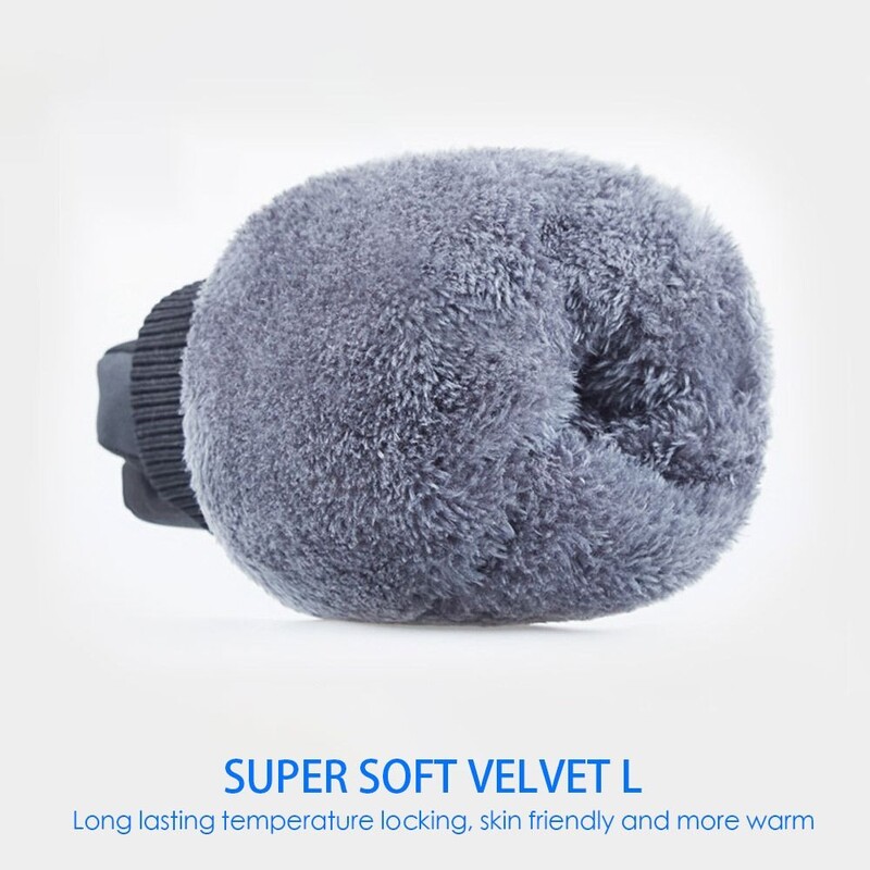 Ziemas unisex snovborda slēpošanas cimdi PU ādas neslīdošs skārienekrāns, ūdensizturīgs motociklu riteņbraukšanas flīss, silti sniega cimdi