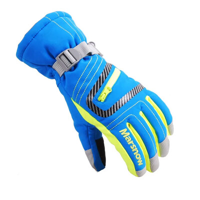 Žiemos lauke šiltos slidinėjimo pirštinės nuo vėjo vyriškos moterys, vaikiškos kumštinės pirštinės, neperšlampamos slidinėjimo kvėpuojančios sportinės slidinėjimo pirštinės S/M/L/XL