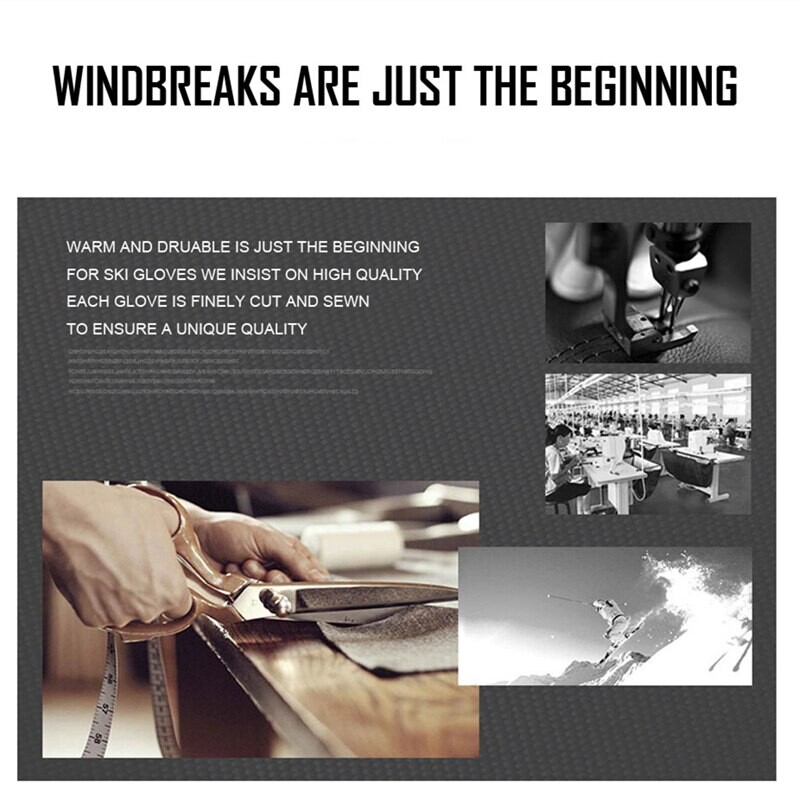 Férfi Téli Síkesztyű Vízálló Szélálló Szabadtéri Sport Kerékpározás Kerékpár Kerékpár Motor Túrázás Kemping Kézmeleg Kesztyűk