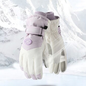Žieminės slidinėjimo pirštinės vyrams, moterims, neslystančios, jutiklinis ekranas ir vandeniui atsparios šaltu oru rankoms šildomos pirštinės