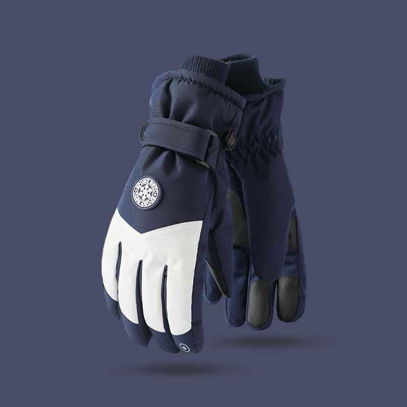 Žieminės slidinėjimo pirštinės vyrams, moterims, neslystančios, jutiklinis ekranas ir vandeniui atsparios šaltu oru rankoms šildomos pirštinės