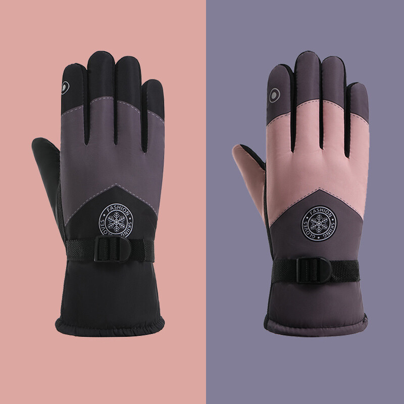 Mănuși de schi Mănuși de iarnă pentru femei, bărbați, mănuși de snowboard, mănuși cu ecran tactil, mănuși de snowmobil cu motor, impermeabile, termice pentru zăpadă