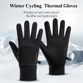Mănuși de schi iarnă cu ecran tactil Mănuși rezistente la vânt Sport Pescuit Conducere Motocicletă Anti-alunecare Călduță Ciclism Mănuși pentru bărbați
