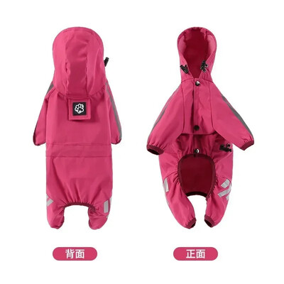 Naujas pririšamas šunų keturkojų lietpaltis, atsparus vandeniui dideliems ir mažiems šunims, glosto lietingą dieną drabužius