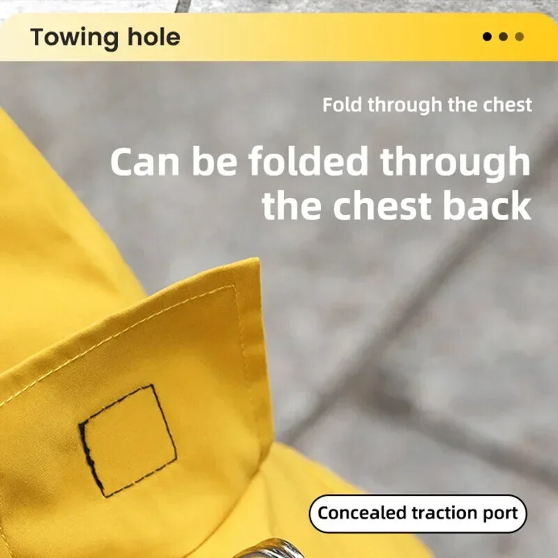 Naujas pririšamas šunų keturkojų lietpaltis, atsparus vandeniui dideliems ir mažiems šunims, glosto lietingą dieną drabužius