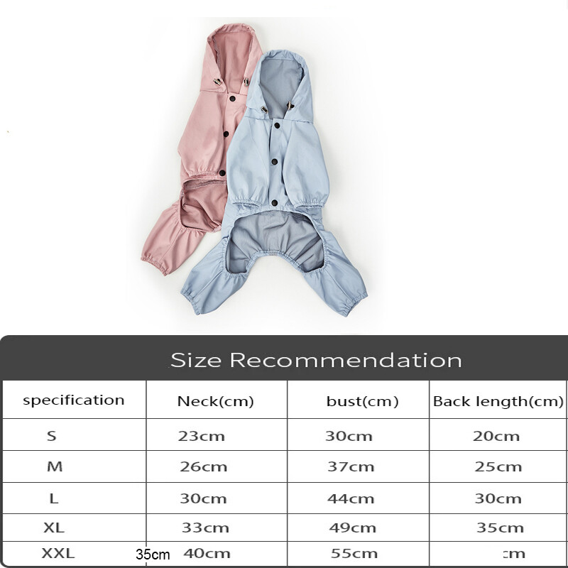 S-XXL Dydis Pets Mažas Šuns Lietaus paltas Šviesą atspindinti Neperšlampami Drabužiai Madingi Lauke Kvėpuojantys Šuniuko Kombinezonas Drabužiai Striukė