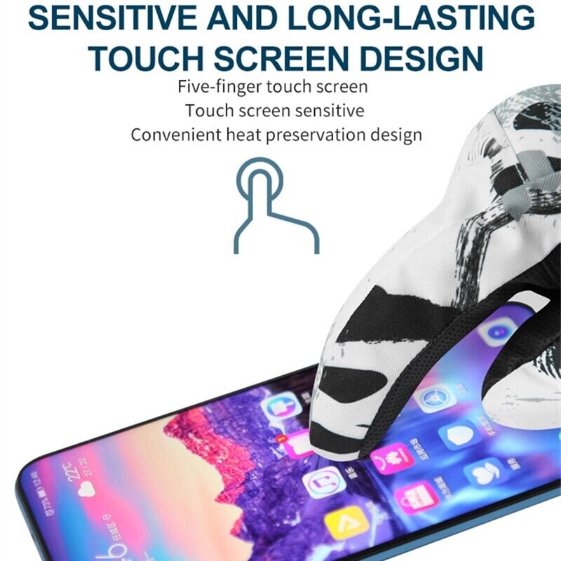 Mănuși de schi pentru snowboard iarnă, unisex, piele PU