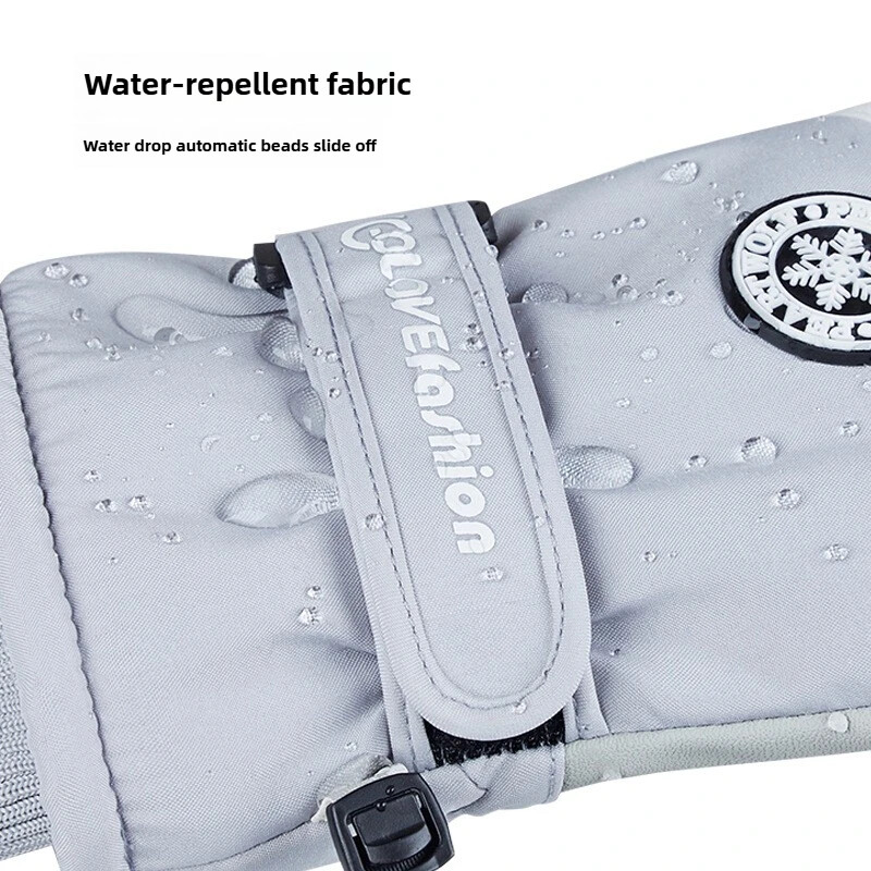 Žieminės slidinėjimo pirštinės važinėjimui lauke Atsparios vandeniui ir neslystančios sustorėjusios, šiltos, liečiamo ekrano pirštinės Unisex