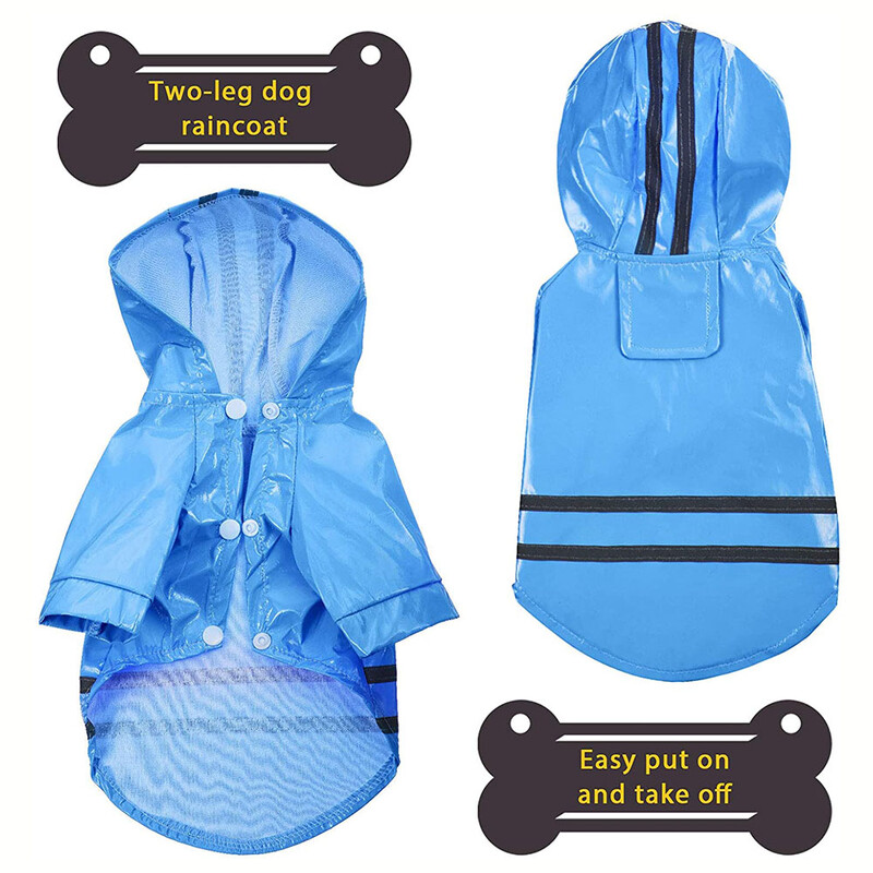 Šuns lietpaltis Šviesą atspindintis naminių šuniukų drabužiai Maži šunų lietaus striukė vandeniui atsparūs Yorkie pudeliai bichon pomeranijos šnaucerių korgių paltai