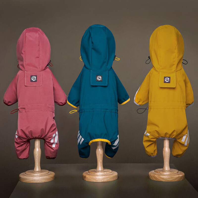 Šuniuko lietpaltis Vandeniui atsparus šunų kombinezonas Lietaus paltas Neperšlampami šunų drabužiai Šviesą atspindintys maži šunys Lietaus kombinezonas naminių gyvūnėlių priedai