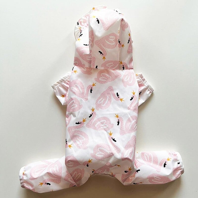 Animacinio modelio naminis lietpaltis šunų lietpaltis vandeniui atsparus animacinių filmų spausdintas lietpaltis su gobtuvu mažiems vidutiniams šunims šunims