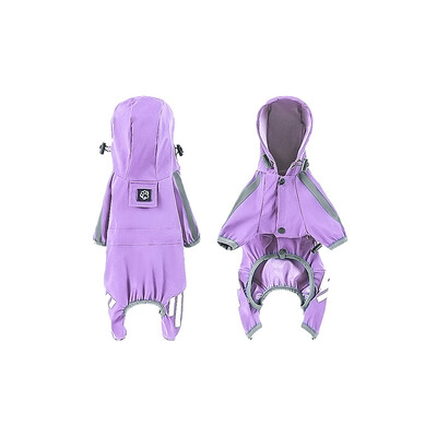 Suņu lietusmētelis, atstarojošs, velkams suņu jaka Ūdensizturīgs liels mājdzīvnieks lietainas dienas apģērbs