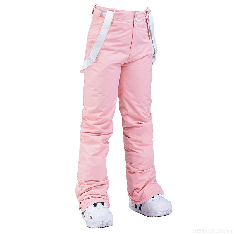 Slidinėjimo kelnės Moteriškos storos, vėjui atsparios, vandeniui atsparios žiemos sniego kelnės lauko sportui snieglenčių sportui šilti, kvėpuojantys kombinezonai