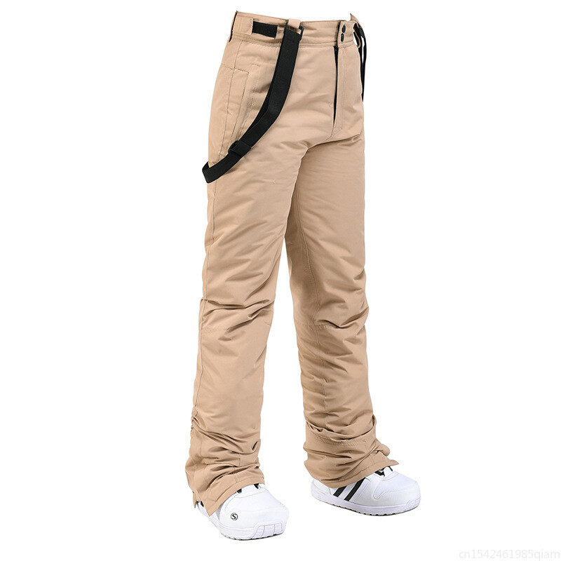 Slidinėjimo kelnės Moteriškos storos, vėjui atsparios, vandeniui atsparios žiemos sniego kelnės lauko sportui snieglenčių sportui šilti, kvėpuojantys kombinezonai