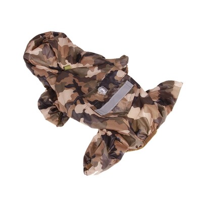 Šuns lietpaltis, vandeniui atsparus šviesą atspindintis paltas, minkštas, kvėpuojantis vientisas kostiumas „Four Seasons“ naminių šuniukų lietaus drabužiai