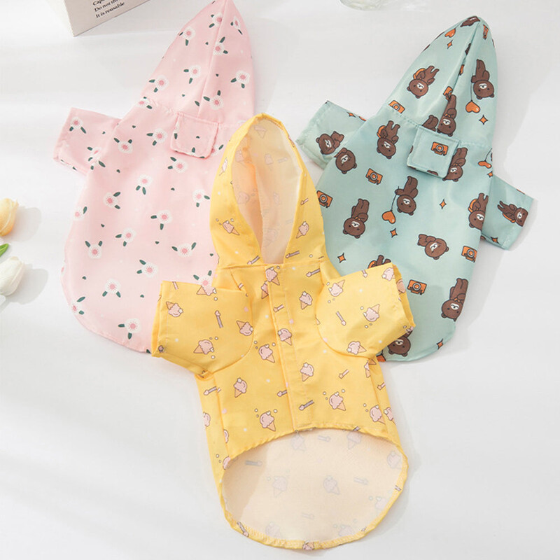 Haina pentru caini Manta de ploaie cu gluga Banda reflectorizanta pentru caini Manta de ploaie Jachete impermeabile Haine respirabile in aer liber pentru catei Manta de ploaie