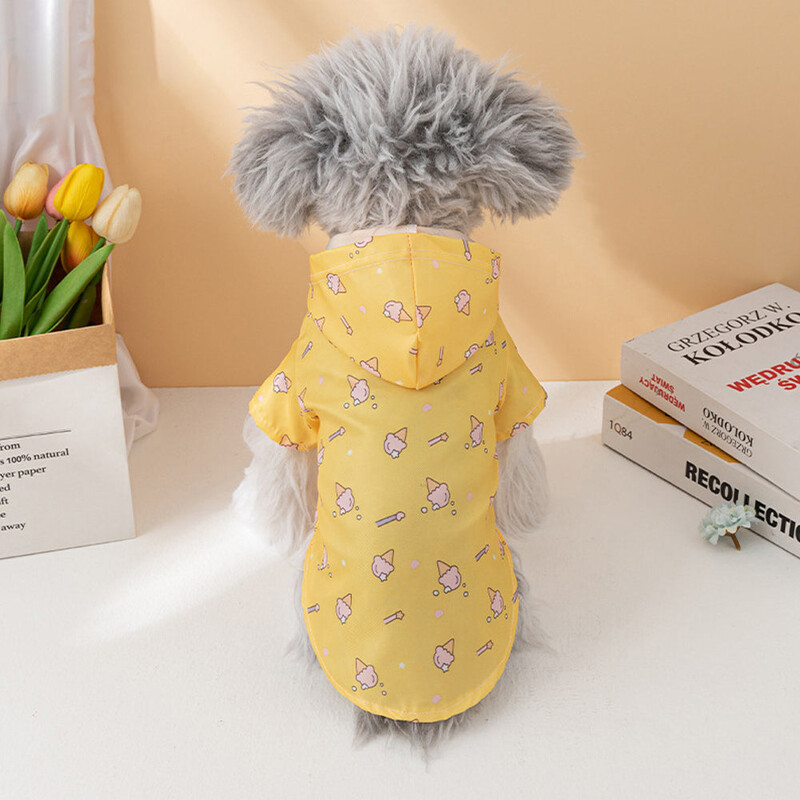 Haina pentru caini Manta de ploaie cu gluga Banda reflectorizanta pentru caini Manta de ploaie Jachete impermeabile Haine respirabile in aer liber pentru catei Manta de ploaie