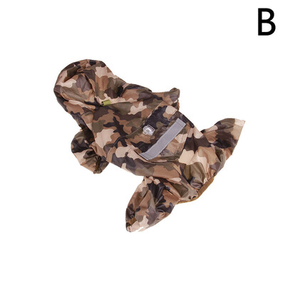 Atspindintis šunų lietpaltis, vandeniui atsparus kombinezonas su gobtuvu mažiems vidutiniams dideliems šunims Dvisluoksnė striukė nuo lietaus naminių gyvūnėlių reikmenys