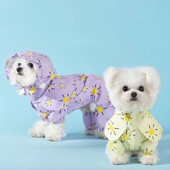 Mielas vandeniui atsparus šunų lietpaltis Reguliuojamas lauko lietaus drabužių gaubto spausdinimas kvėpuojantis naminiams gyvūnėliams Chihuahua