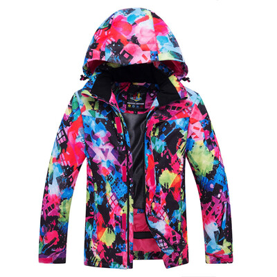 -30 vaikiškų sniego kostiumų, dėvimų lauko slidinėjimo rinkiniams, vandeniui atsparių vėjui kostiumų, žiemos snieglenčių striukė + kelnaitės berniukams ir mergaitėms