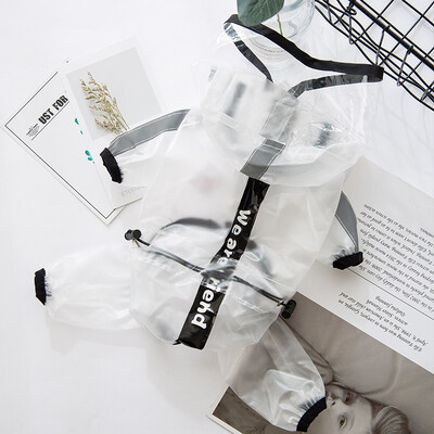 Neperšlampamas šunų lietpaltis su gobtuvu Permatomas naminių kačių šuniukų paltas nuo lietaus. Drabužiai, skirti mažiems, vidutiniams dideliems šunims augintiniams