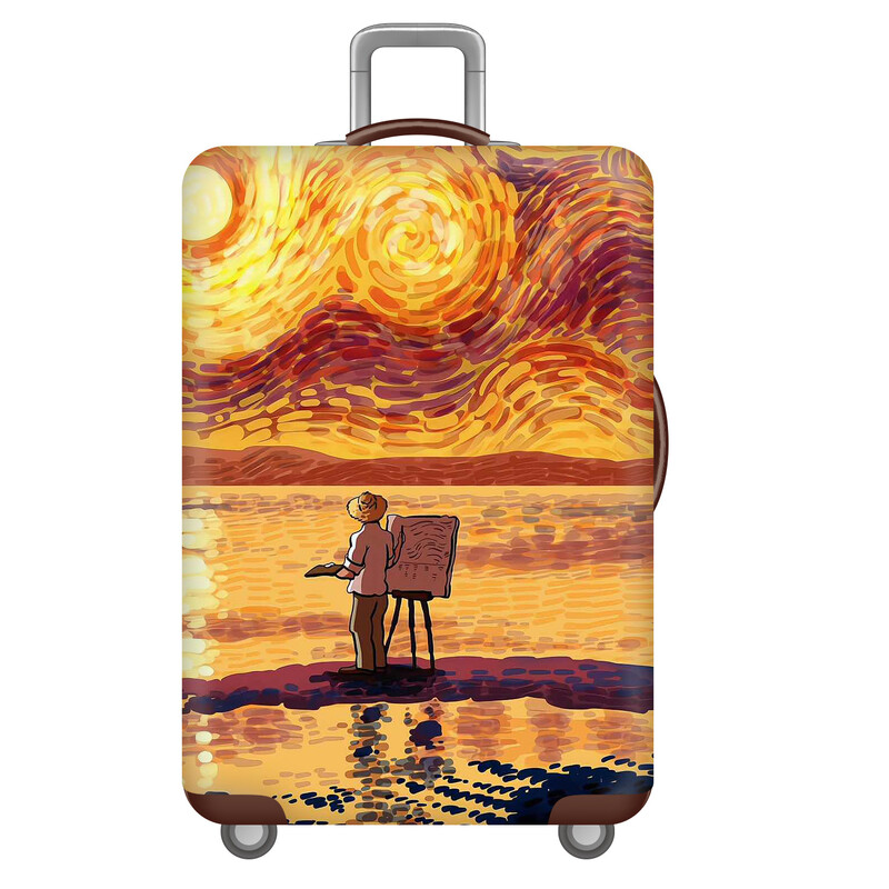 Csomagvédő, bőrönd, kocsibőrönd, védőhuzat, porvédő, elasztikus 20/22/24/26/28 hüvelykes, vastagított és kopásálló