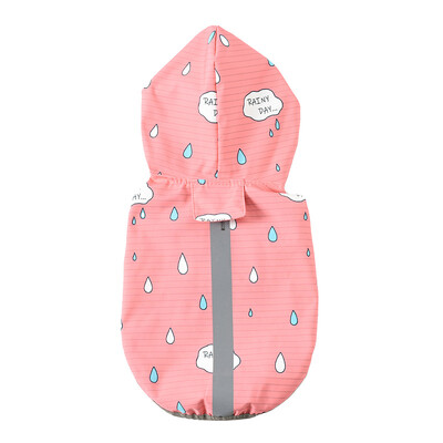 Mājdzīvnieki Suņu apģērbi Āra Elpojošs Apģērbs Kucēniem Lietusmēteļi Apdruka Atstarojoša sloksne Suņiem Lietusmētelis Ūdensizturīgs