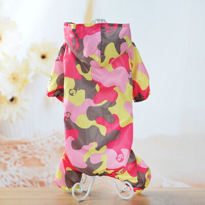 2018 m. mielos kamufliažinės spalvos naminių šunų lietpaltis mažiems šunims Neperšlampami naminių gyvūnėlių drabužiai lauko drabužiai šunų katės lietpaltis su gobtuvu XS-XL