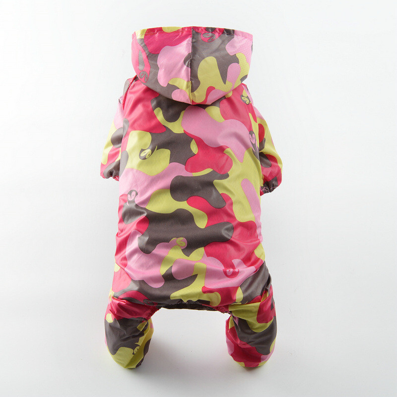 2018 m. mielos kamufliažinės spalvos naminių šunų lietpaltis mažiems šunims Neperšlampami naminių gyvūnėlių drabužiai lauko drabužiai šunų katės lietpaltis su gobtuvu XS-XL