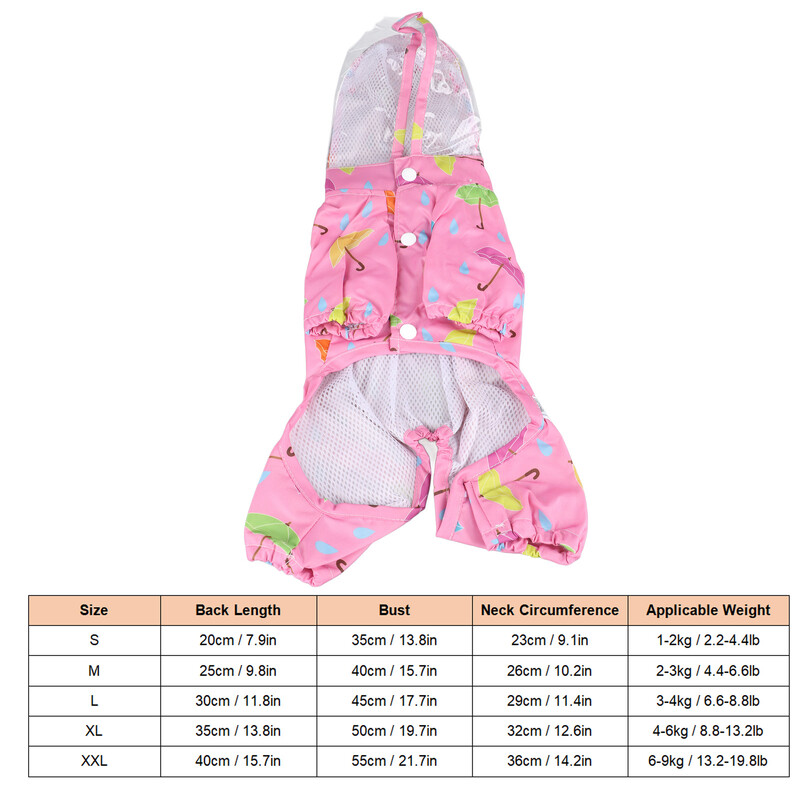 Naminius gyvūnus atspindintis lietpaltis, padengtas kojomis, mielas, vandeniui atsparus, odai tinkamas šunų lietpaltis su gobtuvu, skirtas vaikščioti lauke žaidimo priedai