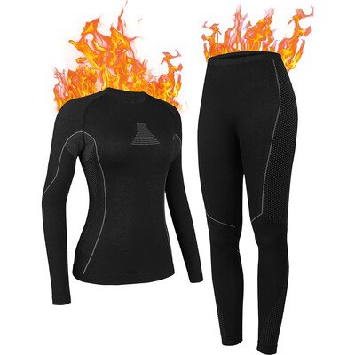 Anfilia moteriškų slidinėjimo terminių apatinių rinkinys greitai džiūsta, antistatinis, labai elastingas, sandarus, šiltas, ilgas pagrindas