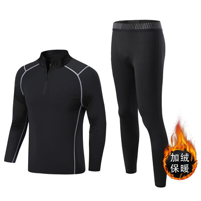 Žieminiai terminiai apatiniai Fleece Vyriški šilta antroji oda Slidinėjimo vaikams Thermal apatiniai Base Layer Compression Sportswear Jogger rinkinys