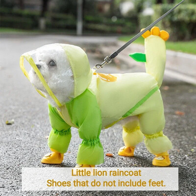 Šunų lietpalčiai šunų drabužiai su gobtuvu, atspindinčiu vandeniui atspariu animaciniu filmuku, skirtas mažam, vidutiniam dideliam šuniui vaikščioti lauke, atsparus lietui