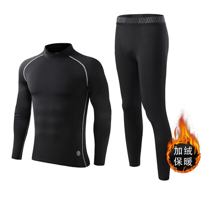 Vyriški sportiniai apatiniai Fleece Thermal Compression Pėdkelnės slidės Pagrindas Sportinis kostiumas vaikui Žieminiai Thermal apatiniai Bėgimo komplektas
